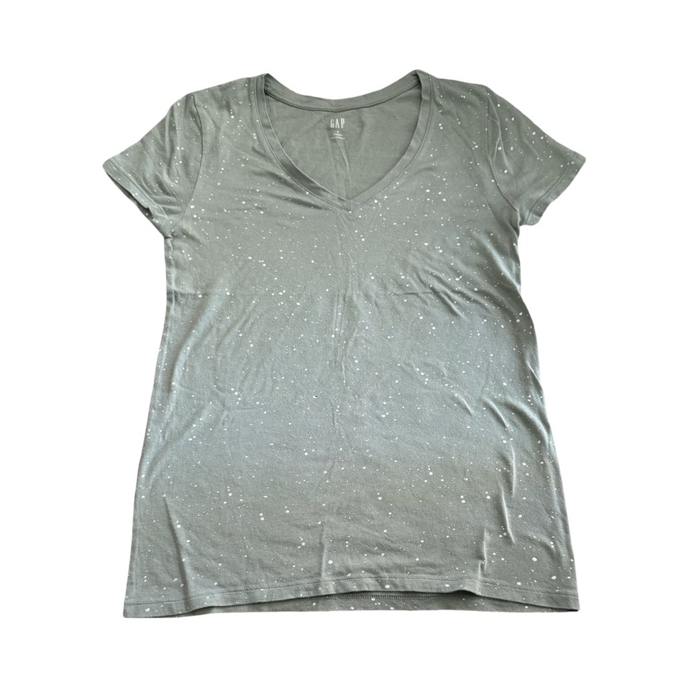 GAP Women's Short Sleeve Tee in Speckled Gray
